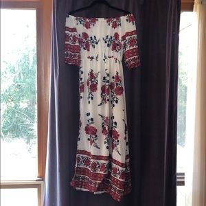 Floral off the shoulder dress